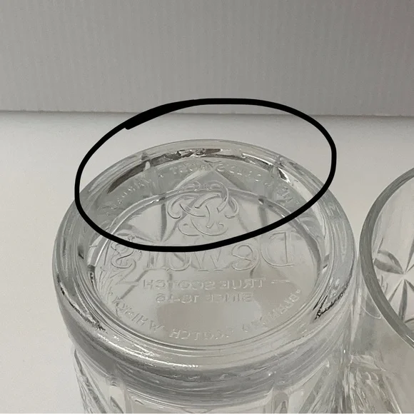 DEWAR’S (2) Scotch Whiskey Glasses Celtic Truth Knot Set of 2 Heavy Cut Glass - Picture 9 of 9